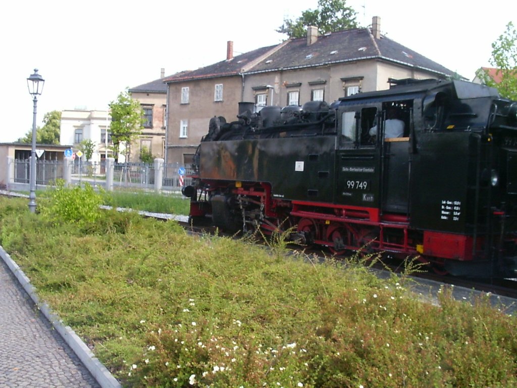 99 749 im Schmalspurbahnhof Zittau, um 2003