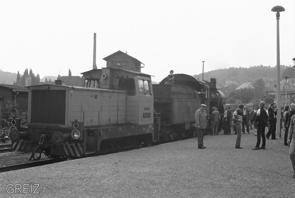 Bahnsteig Bhf Greiz, DR 1984