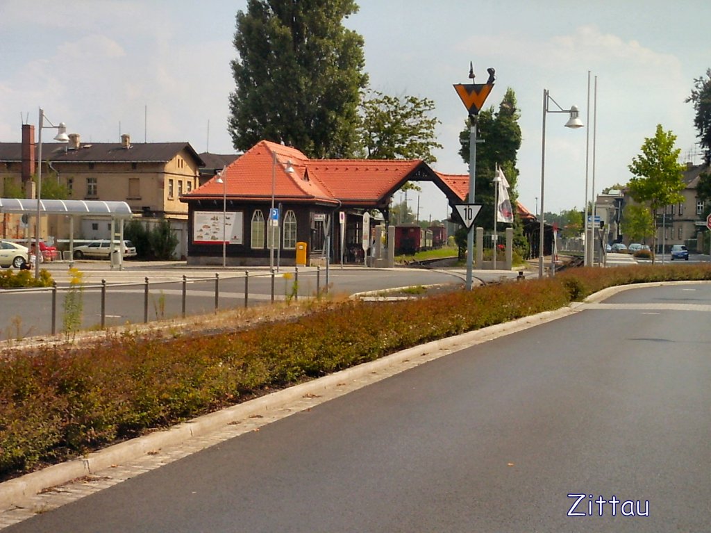 Blick zum Schmalspurbahnhof Zittau