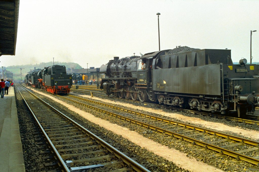 Dampfloks in Nossen (Sterntreffen vor 1989)