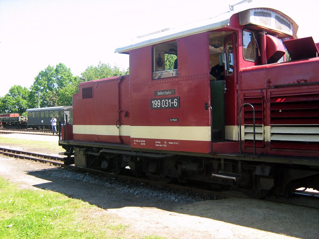 Diesellok 199 031 im Bhf Mgeln, JUNI 2010