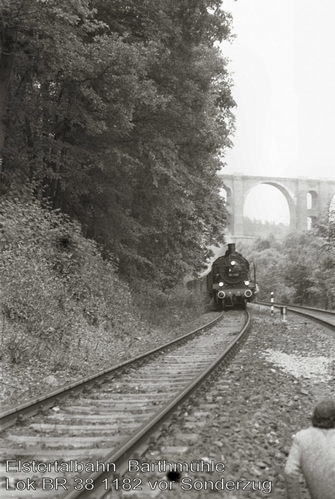 Elstertalbahn beim Hp. Barthmhle, um 1984