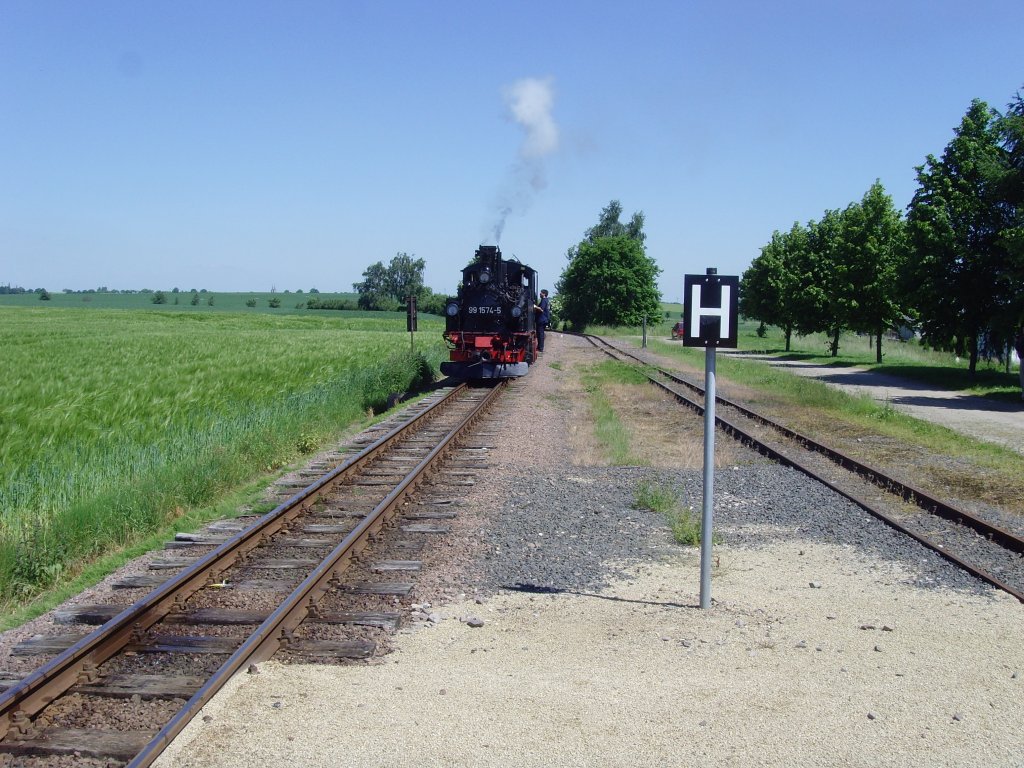 Rangierfahrt in Thalheim, Juni 2010