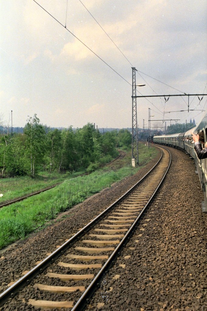 Strecke kurz vor Dresden, vor 1989