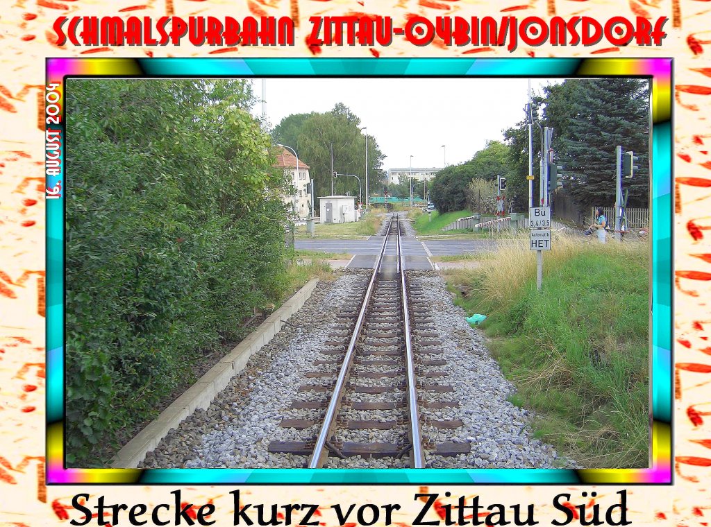 Streckenverlauf in Zittau, 2004