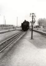Einfahrt in den Bahnhof Bertsdorf, vor 1989