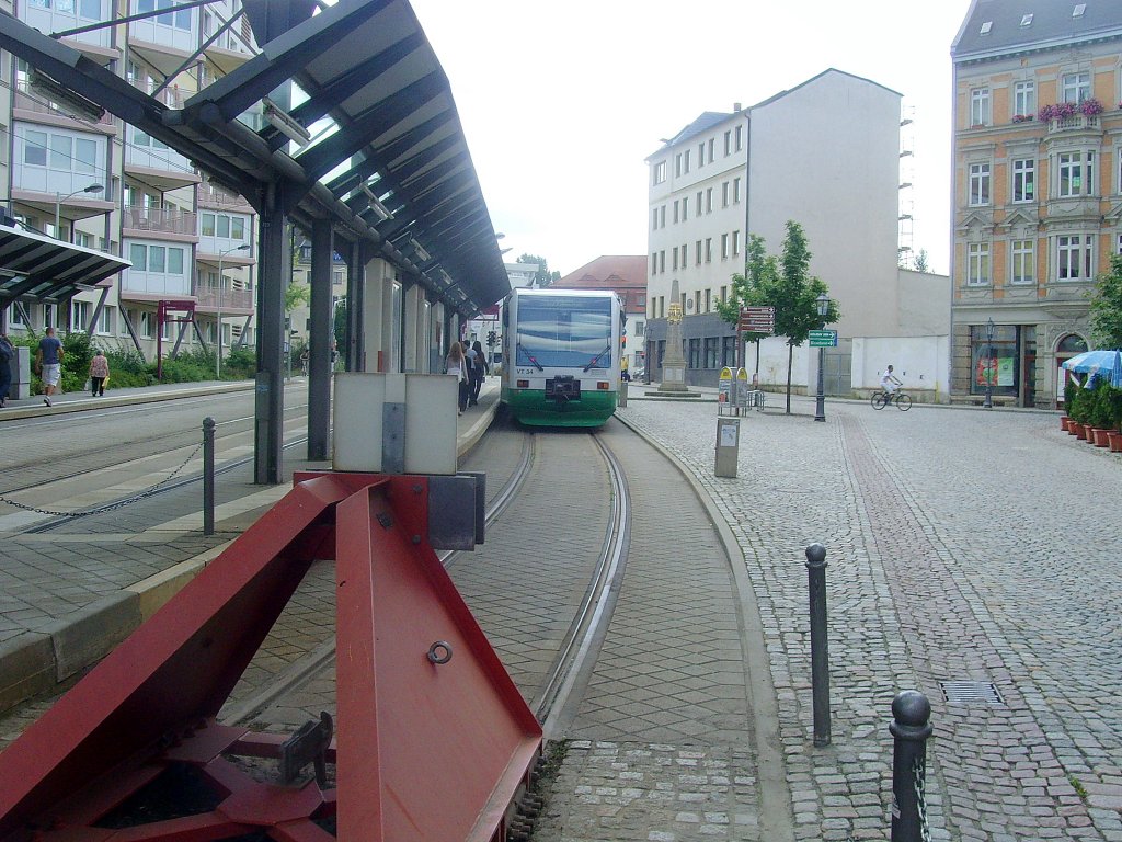 An der Haltestelle Zwickau Zentrum