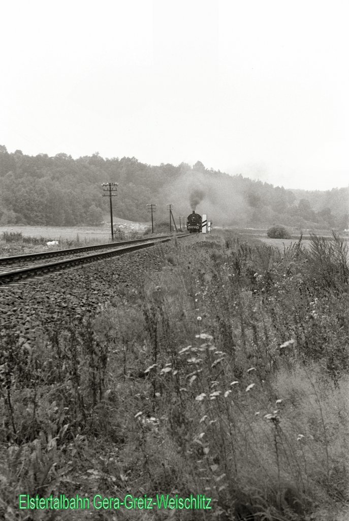 Dampf auf der Elstertalbahn mit DMV-Sonderzug 1984