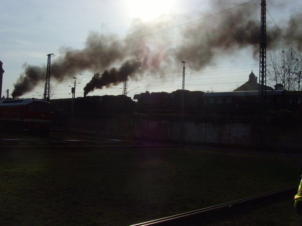 Dampf im Gegenlicht beim Bw Altstadt