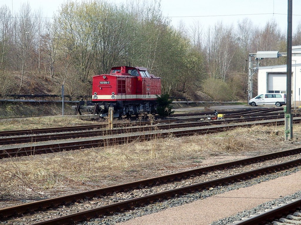 Diesellok BR 112 in Zwickau