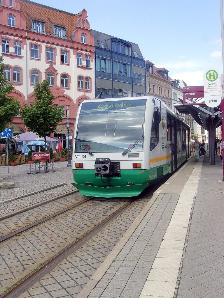 RS1 Vogtlanbahn im Stadtzentrum Zwickau